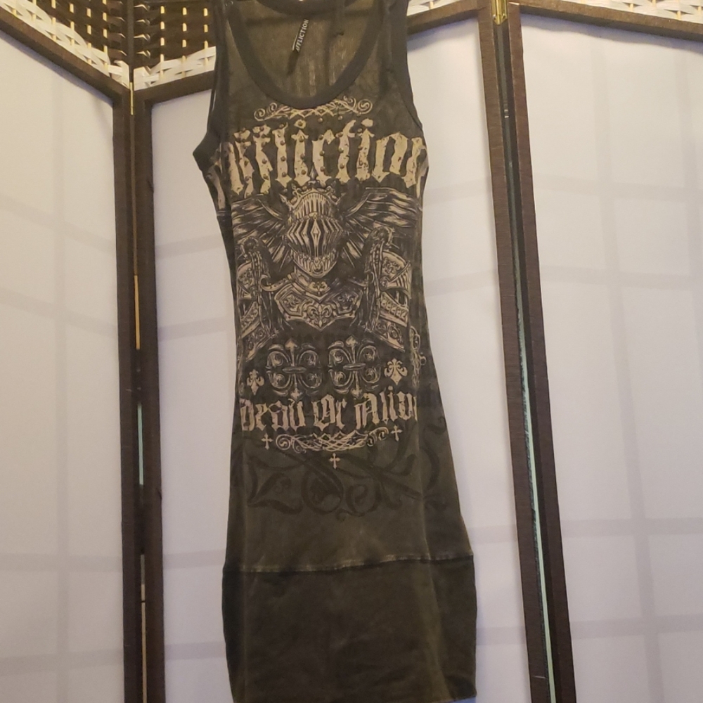 Edgy Affliction Tank Top Dress